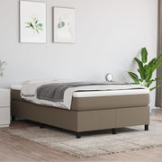 Box spring bed 120x200 cm fabric taupe