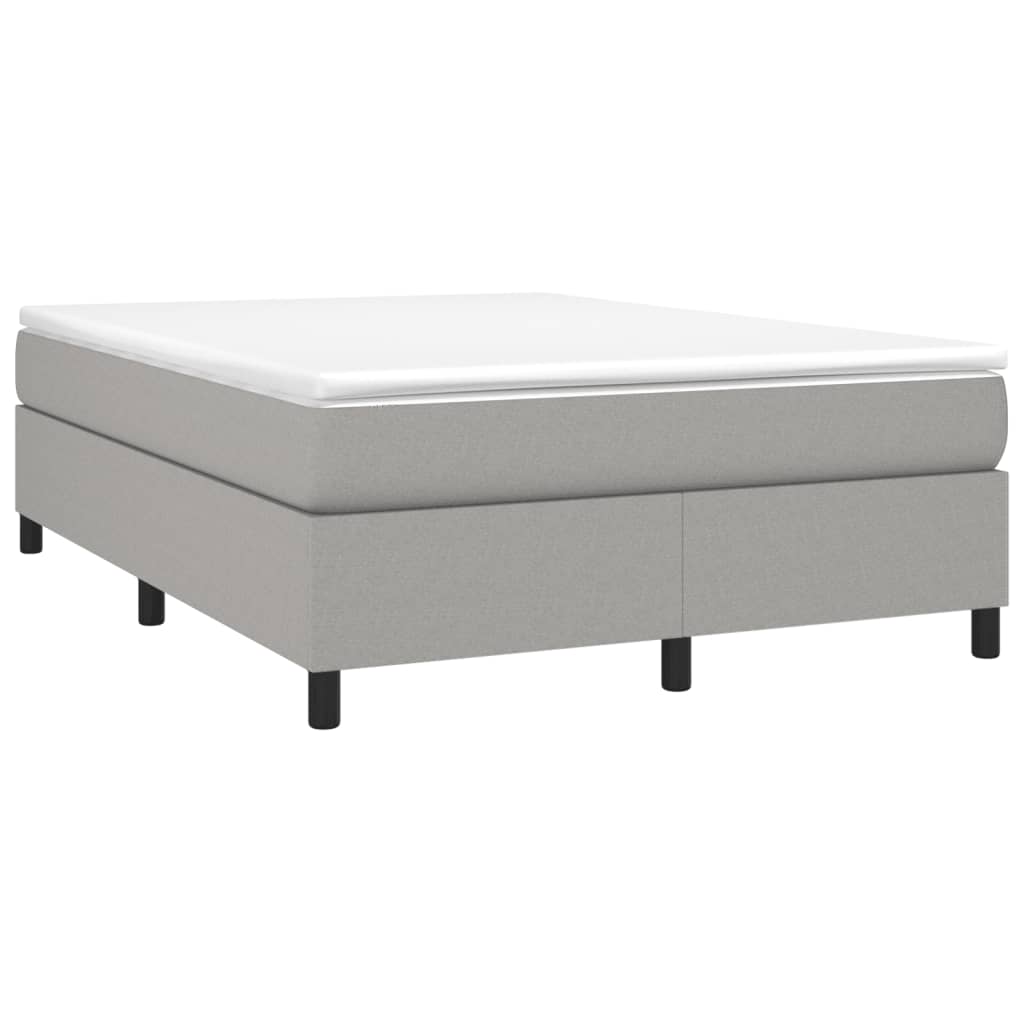 Boxspringframe Stof Lichtgrijs 140 x 190 cm 35 cm