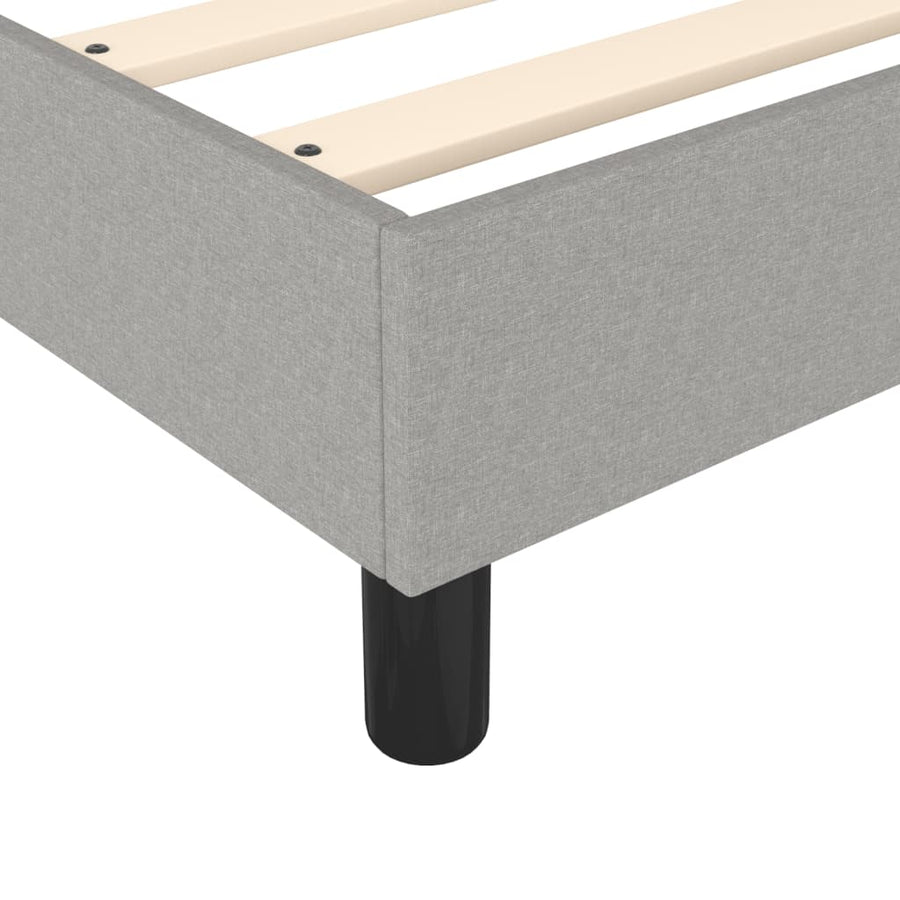 Boxspringframe Stof Lichtgrijs 140 x 190 cm 35 cm