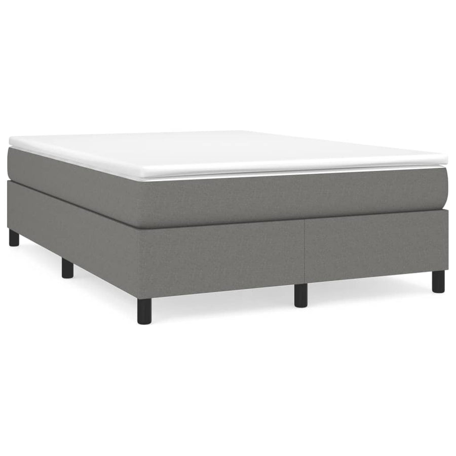 Boxspringframe Stof Donkergrijs 140 x 190 cm 35 cm