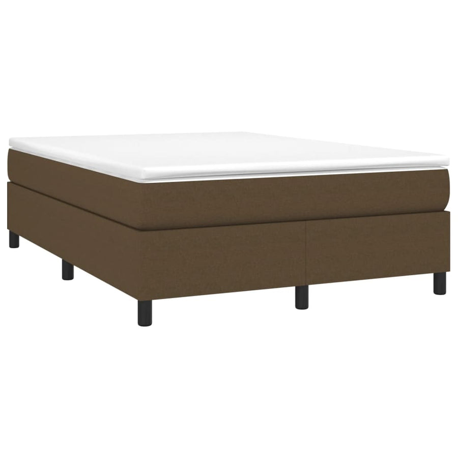 Boxspringframe Stof Donkerbruin 140 x 190 cm 35 cm