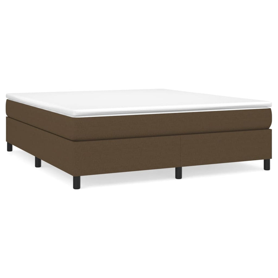 Boxspringframe Stof Donkerbruin 160 x 200 cm 35 cm