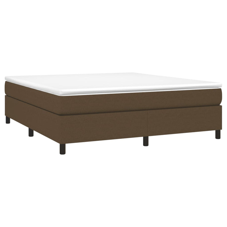 Boxspringframe Stof Donkerbruin 160 x 200 cm 35 cm