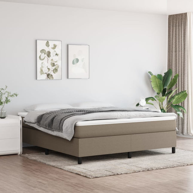 Boxspringframe Stof Taupe 160 x 200 cm 35 cm