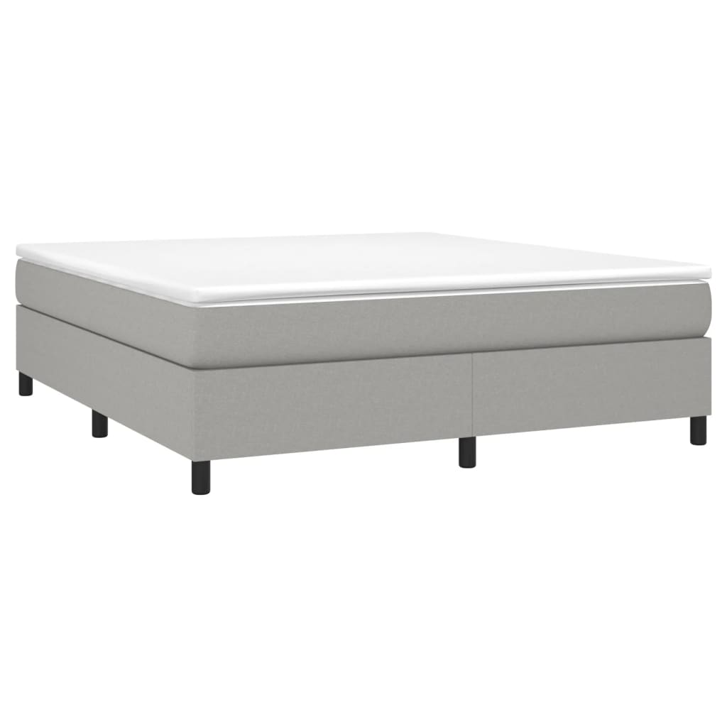 Boxspringframe Stof Lichtgrijs 180 x 200 cm 35 cm