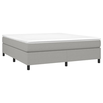 Boxspringframe Stof Lichtgrijs 180 x 200 cm 35 cm
