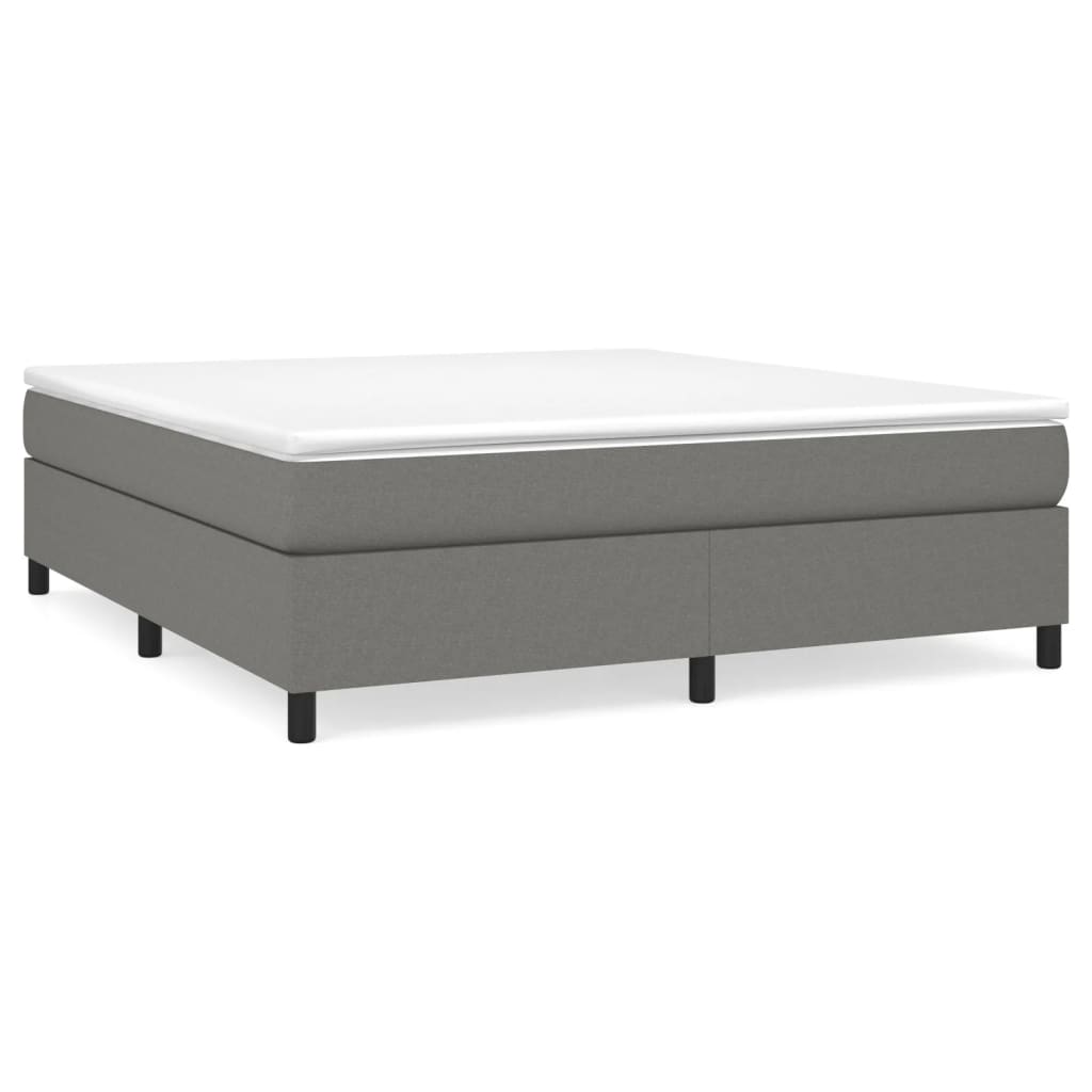 Boxspringframe Stof Donkergrijs 180 x 200 cm 35 cm