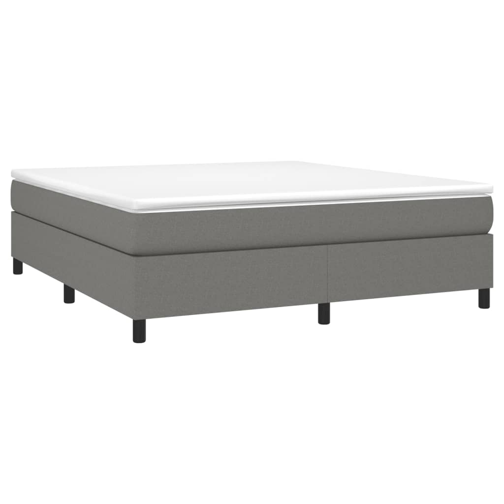 Boxspringframe Stof Donkergrijs 180 x 200 cm 35 cm