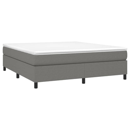 Boxspringframe Stof Donkergrijs 180 x 200 cm 35 cm