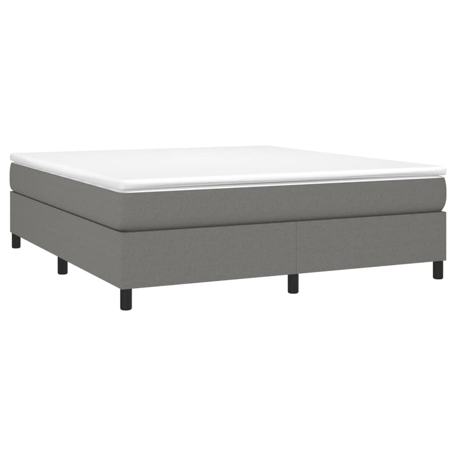 Boxspringframe Stof Donkergrijs 180 x 200 cm 35 cm