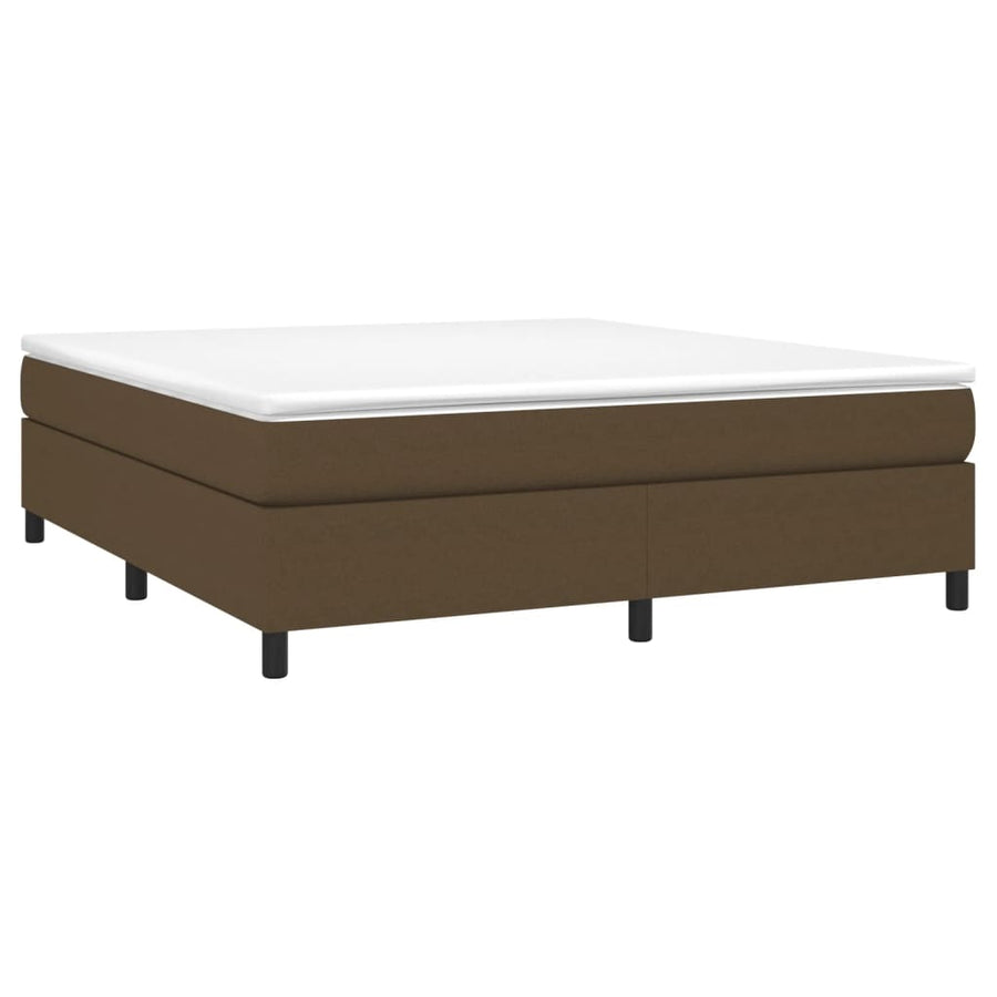 Boxspringframe Stof Donkerbruin 180 x 200 cm 35 cm