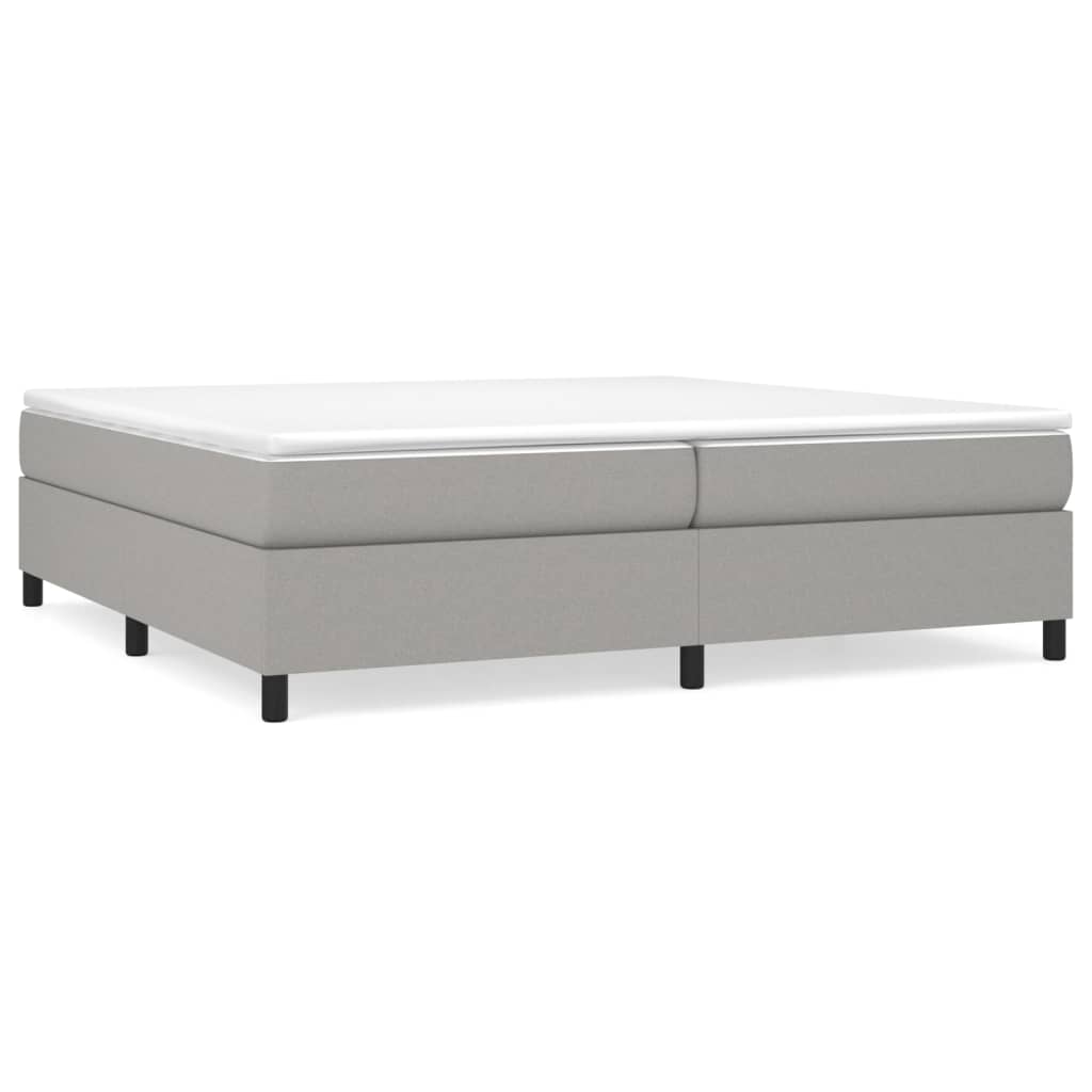 Boxspringframe Stof Lichtgrijs 200 x 200 cm 35 cm