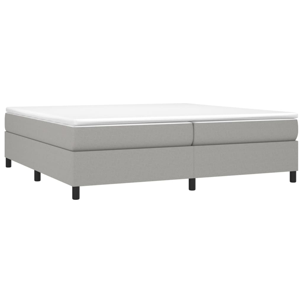 Boxspringframe Stof Lichtgrijs 200 x 200 cm 35 cm