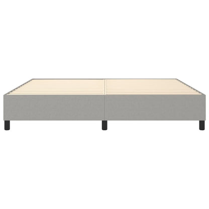 Boxspringframe Stof Lichtgrijs 200 x 200 cm 35 cm