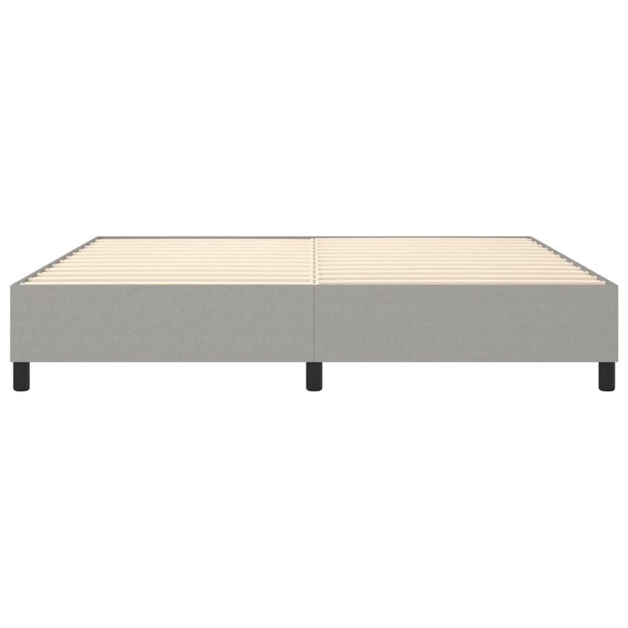 Boxspringframe Stof Lichtgrijs 200 x 200 cm 35 cm