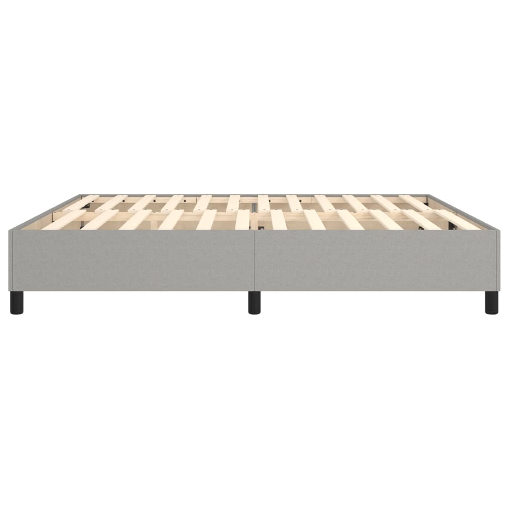 Boxspringframe Stof Lichtgrijs 200 x 200 cm 35 cm