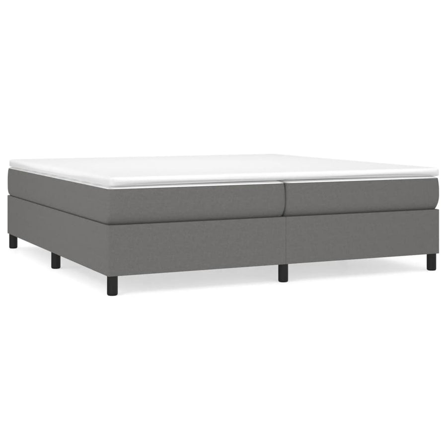 Boxspringframe Stof Donkergrijs 200 x 200 cm 35 cm