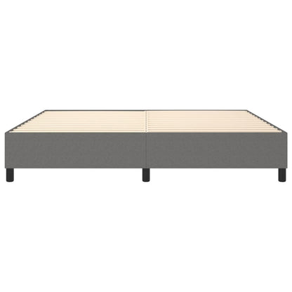 Boxspringframe Stof Donkergrijs 200 x 200 cm 35 cm