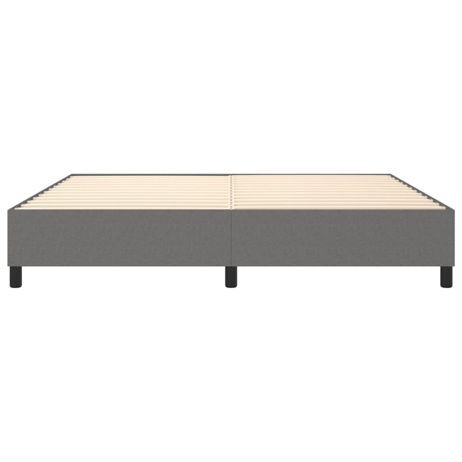 Boxspringframe Stof Donkergrijs 200 x 200 cm 35 cm