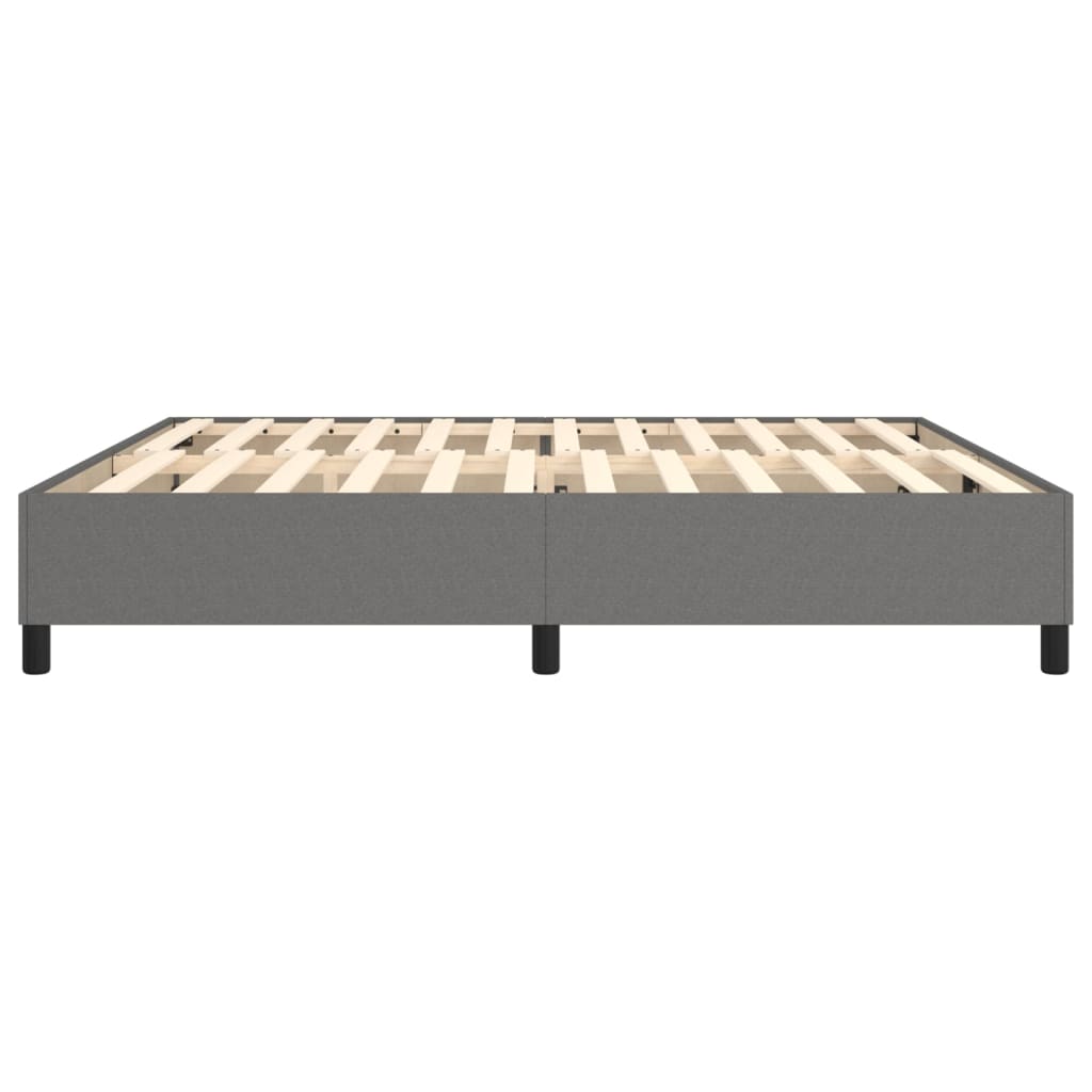 Boxspringframe Stof Donkergrijs 200 x 200 cm 35 cm