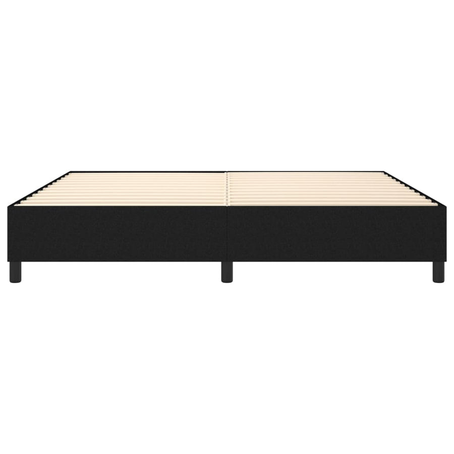 Boxspringframe Stof Zwart 200 x 200 cm 35 cm