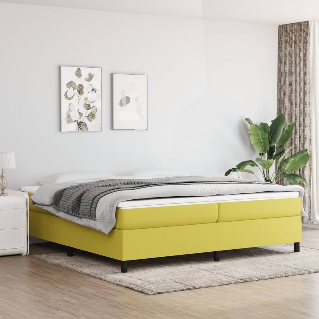 Boxspring bed 200x200 cm stof groen
