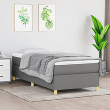 Boxspringframe Stof Donkergrijs 90 x 190 cm 35 cm
