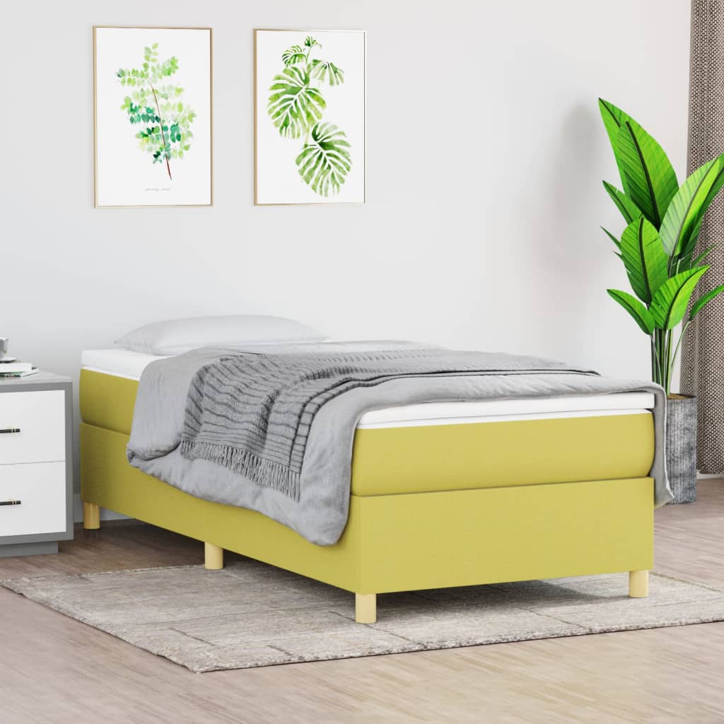 Boxspring bed stof groen 90x190 cm