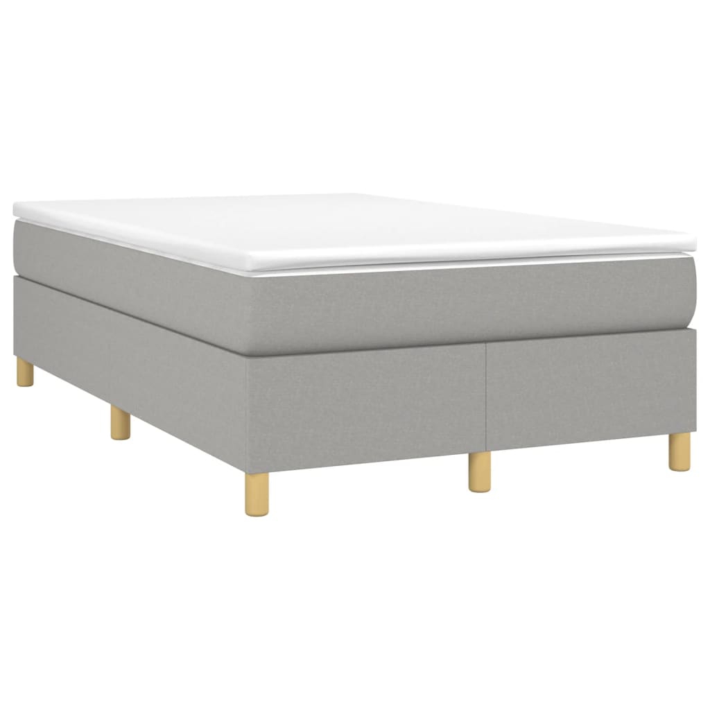 Boxspringframe Stof Lichtgrijs 120 x 200 cm 35 cm
