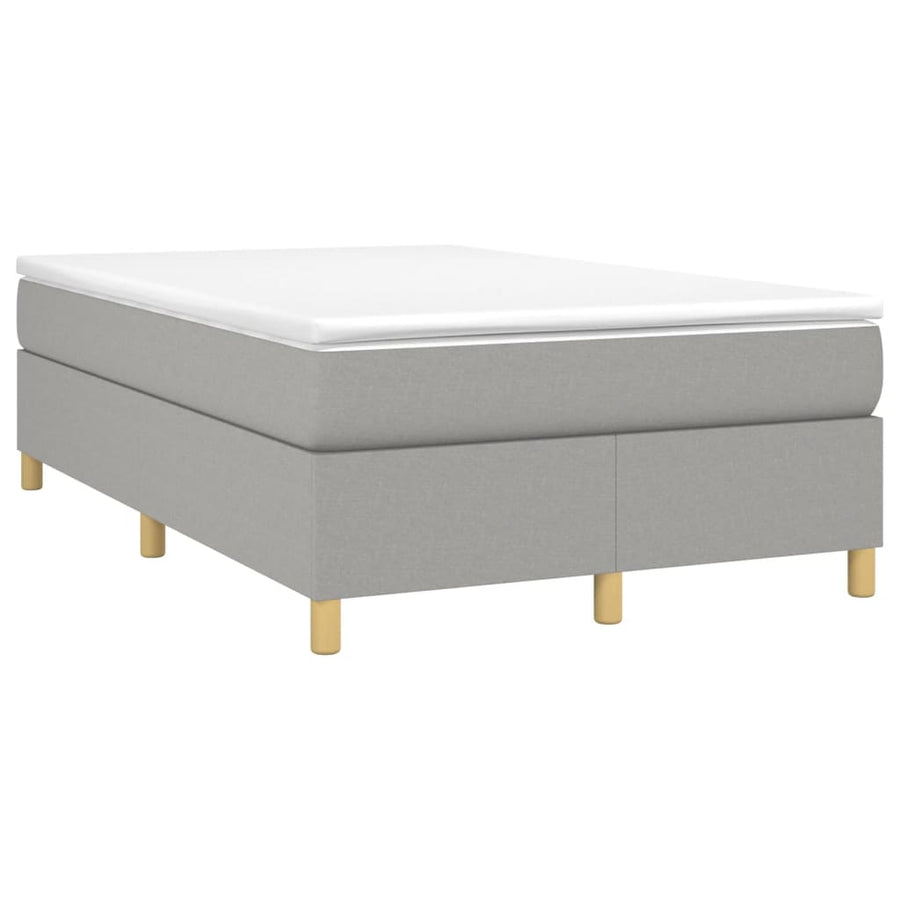 Boxspringframe Stof Lichtgrijs 120 x 200 cm 35 cm