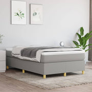 Boxspring bed 120x200 cm lichtgrijs stof