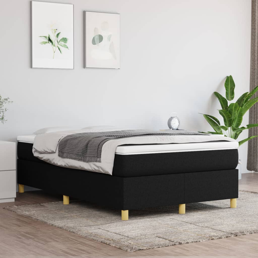 Boxspringframe Stof Zwart 120 x 200 cm 35 cm
