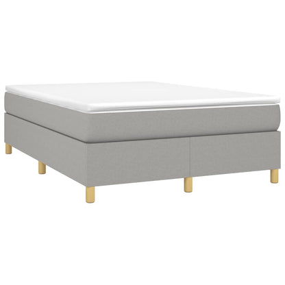 Boxspringframe Stof Lichtgrijs 140 x 190 cm 35 cm