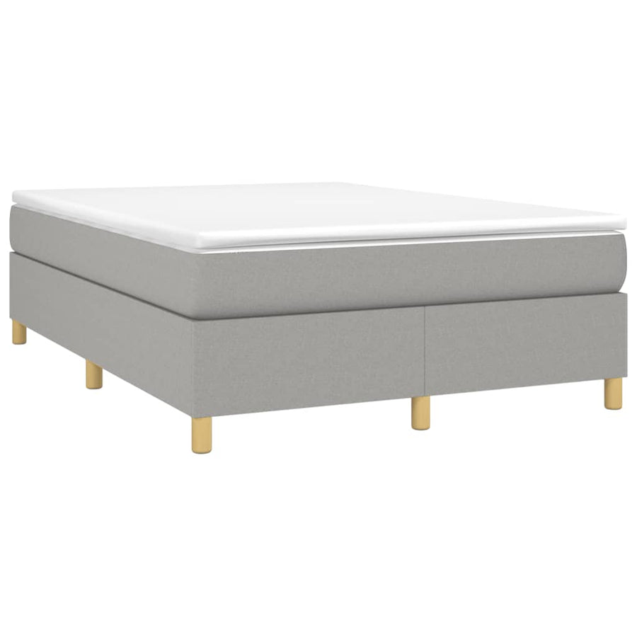 Boxspringframe Stof Lichtgrijs 140 x 190 cm 35 cm