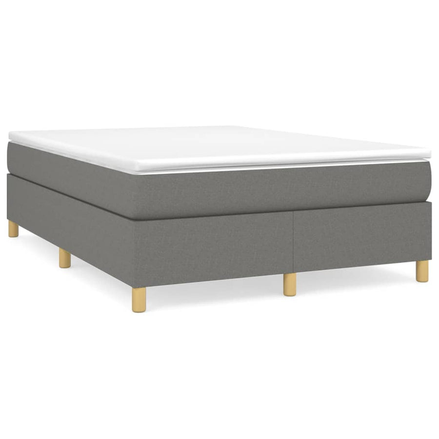 Boxspringframe Stof Donkergrijs 140 x 190 cm 35 cm