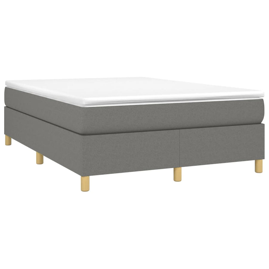 Boxspringframe Stof Donkergrijs 140 x 190 cm 35 cm