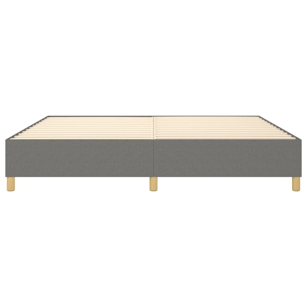 Boxspringframe Stof Donkergrijs 140 x 190 cm 35 cm