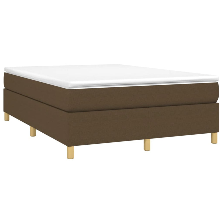 Boxspringframe stof donkerbruin 140x190 cm 140 x 190 cm 35 cm