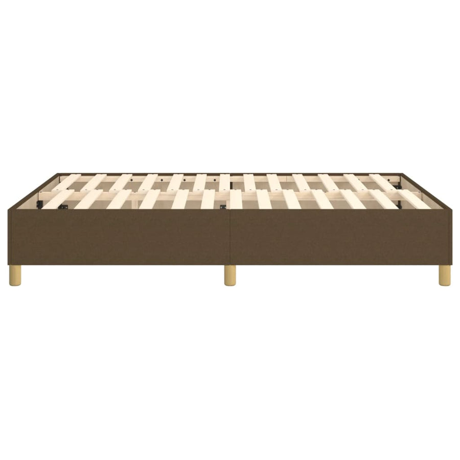 Boxspringframe stof donkerbruin 140x190 cm 140 x 190 cm 35 cm