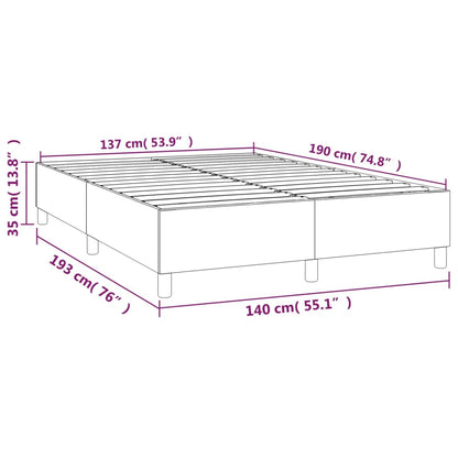 Boxspringframe stof donkerbruin 140x190 cm 140 x 190 cm 35 cm