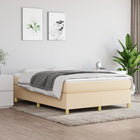 Boxspring bed 140x190 cm stof crème