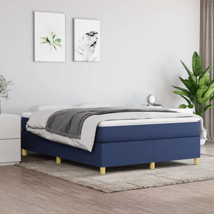 Boxspringframe Stof Blauw 140 x 190 cm 35 cm