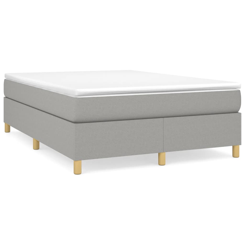 Boxspringframe Stof Lichtgrijs 140 x 200 cm 35 cm