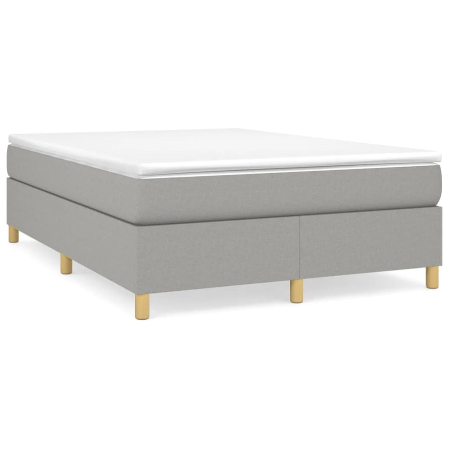 Boxspringframe Stof Lichtgrijs 140 x 200 cm 35 cm