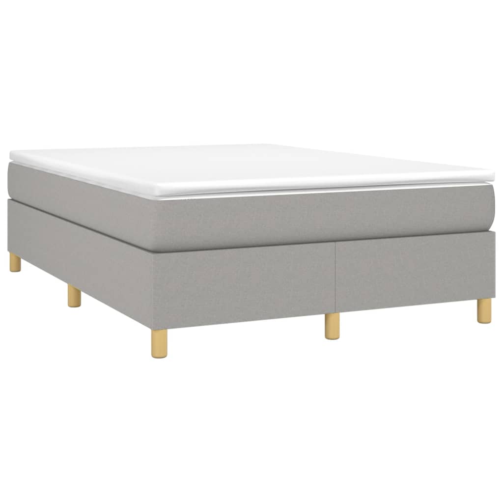 Boxspringframe Stof Lichtgrijs 140 x 200 cm 35 cm