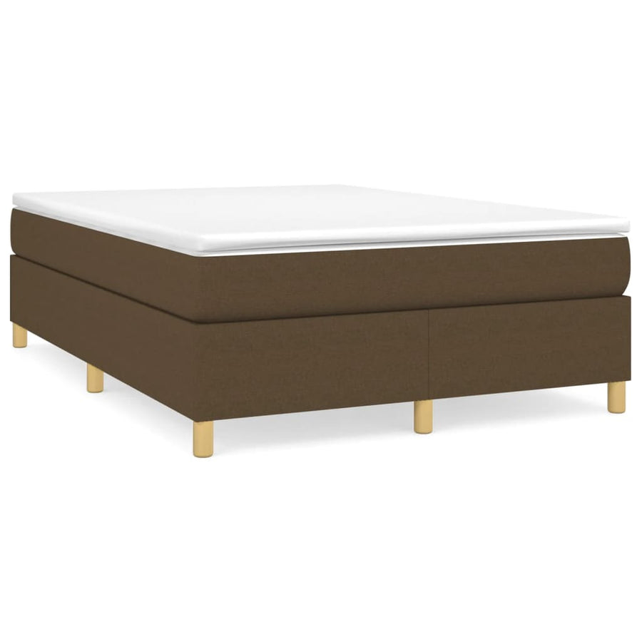 Boxspringframe stof donkerbruin 140x200 cm 140 x 200 cm 35 cm