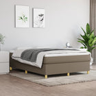 Boxspringframe stof taupe 140x200 cm 140 x 200 cm 35 cm