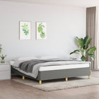 Boxspringframe Stof Donkergrijs 160 x 200 cm 35 cm