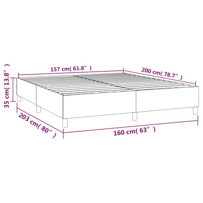 Boxspringframe Stof Zwart 160 x 200 cm 35 cm