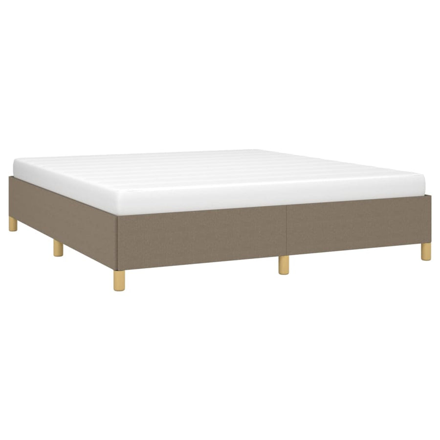 Boxspringframe stof taupe 160x200 cm 160 x 200 cm 35 cm